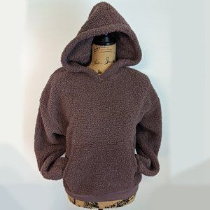 American Eagle Sherpa Hoodie-Mauve